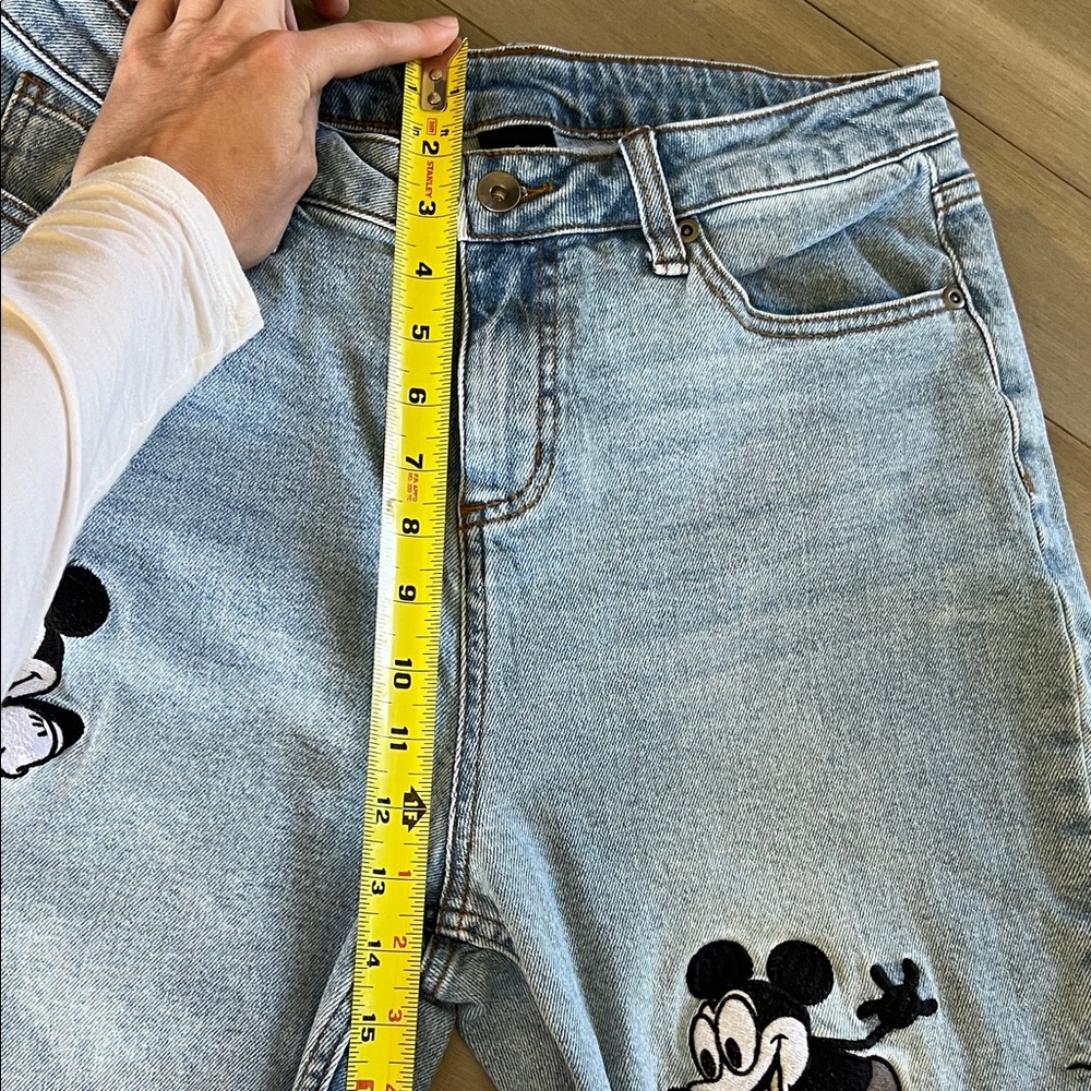 Mickey Mouse Patched Straight Leg Light Wash Denim Jeans from Her Universe - Picture 9 of 12